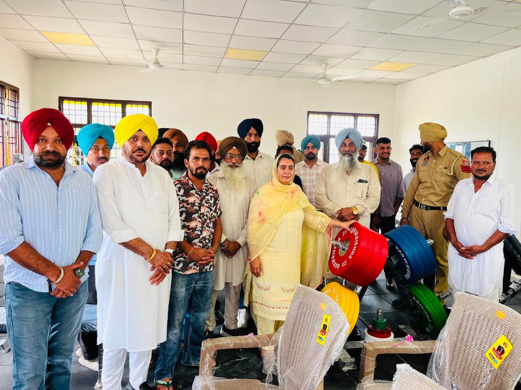 MLA Narinder Kaur Bharaj inaugurates modern gym in village Kapial